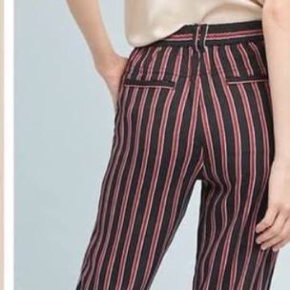 Anthropologie Silky Striped Jogger Pants - Picture 3 of 8